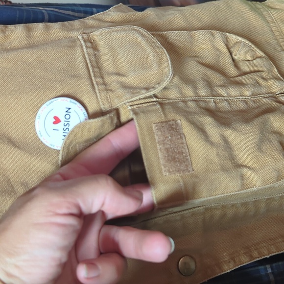 Canvas vest in camel - Picture 2 of 4